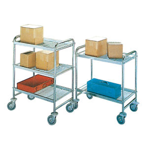 Chariot de service zingué ou chromé - 3