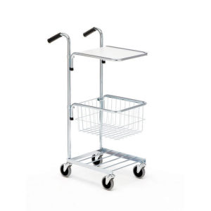 Mini chariot polyvalent - 1 plateau + 1 panier