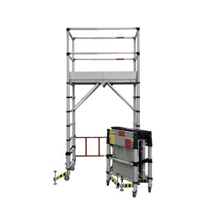 Échafaudage roulant télescopique - Hauteur de travail maxi 4 m