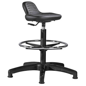 Tabouret polyuréthane - Sur patins + repose pieds