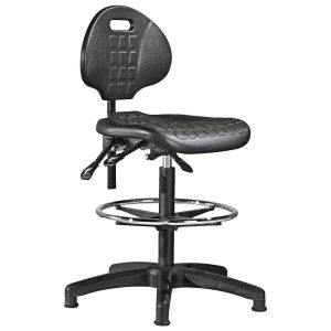 Siège polyuréthane asynchrone - Sur patins + repose pieds