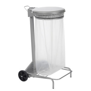 Support sac mobile à pédale - Gris