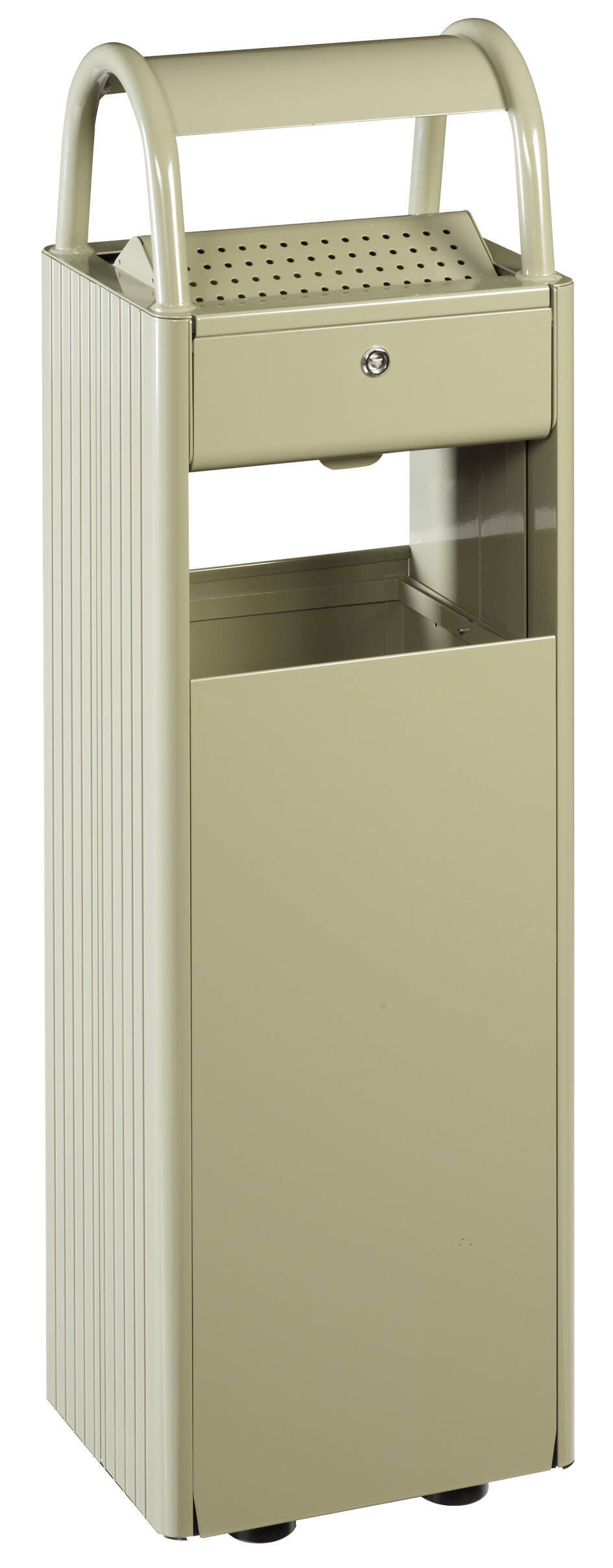 Cendrier - corbeille à fixer ou à poser - Gris ciment