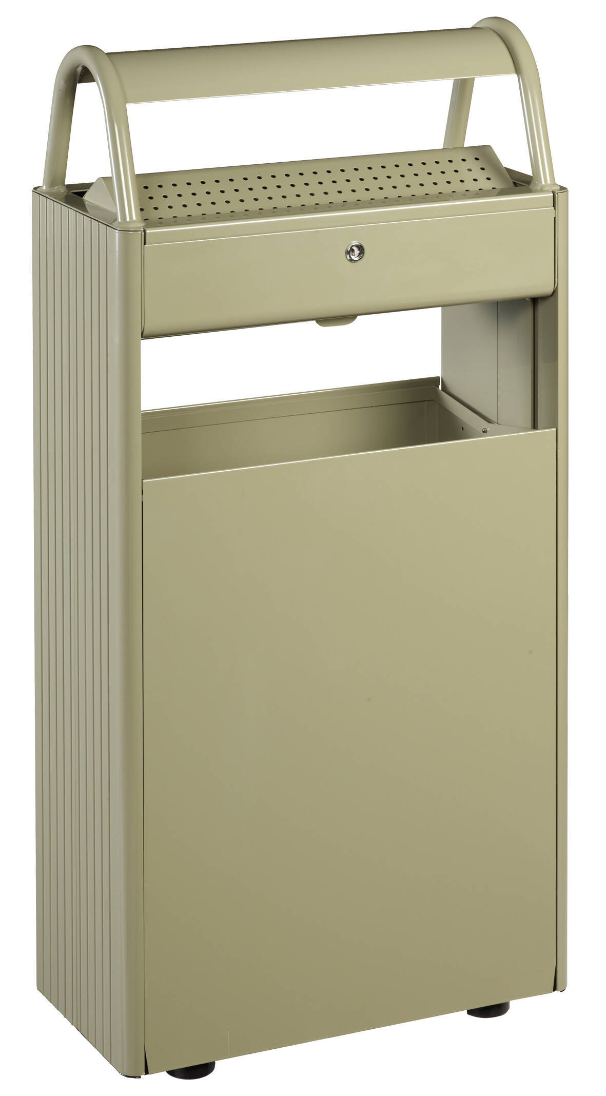 Cendrier - corbeille à fixer ou à poser - Gris ciment