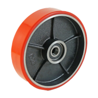 Roulettes Polyuréthane Pour Transpalette - 82x100 Mm, Alésage 17 Mm, Longueur Encastrement 100 Mm, Résistant -30°C à 80°C