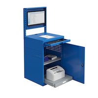 Armoire informatique fixe Ep. 10/10ème - dimensions : L 695 x P 660 x H 1630 mm - Coloris : Bleu RAL 5015