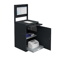 Armoire informatique fixe Ep. 10/10ème - dimensions : L 695 x P 660 x H 1630 mm - Coloris : Gris anthracite RAL 7016