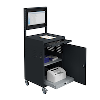 Armoire informatique mobile Ep. 10/10ème - dimensions : L 695 x P 660 x H 1765 mm - Coloris : Gris anthracite RAL 7016