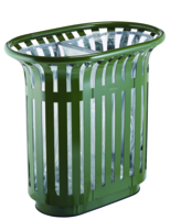 Corbeille Tulipe 2 x 60 litres en acier sur pieds support sac intégré- dimensions : L 835 x l. 535 x H 812 mm - coloris Anthracite mat