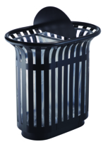 Corbeille Tulipe 2 x 60 litres en acier sur pieds support sac intégré dimensions : L 835 x l. 535 x H 1005 mm - coloris Anthracite mat