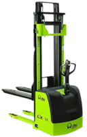 Gerbeur électrique 1400 Kg mât triplex hauteur de levée 5025 mm - dimensions hors tout : L 1966 x l. 800 mm