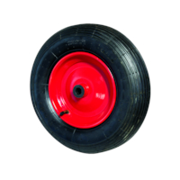 Roue pour brouette bandage pneumatique noir moyeu à rouleaux charge 200 kg - Ø roue 400 x largeur 94 mm - alésage Ø 20 mm