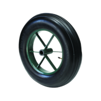 Roue pour brouette pneumatique moyeu à rouleaux charge 200 kg - Ø roue 400 x largeur 100 mm - alésage Ø 25 mm