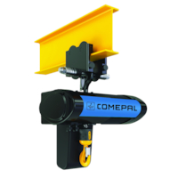 Palan électrique à chaîne sur chariot direction par poussée - 1Am - 1 brin - Capacité : 250 kg - Levée : 12 m / 3 mn