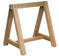 Tréteau hêtre massif fixe - Dim. : L 800 x P 690 x H 800 mm - vendu à l'unité