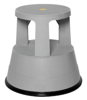 Tabouret Marchepied plastique à embase conique charge 150 kg hauteur 380mm coloris gris