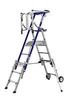 Plateforme individuelle roulante à hauteur télescopique - 3 à 5 marches - Hauteur de travail 3,28 m