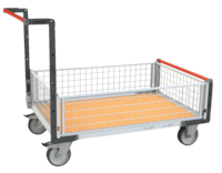 Chariot caisse grillagé charge 500 Kg - dimensions : L 1335 x l. 795 x H 980 mm