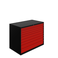 Armoire à 10 tiroirs - dimensions : l. 1325 x P 750 x H 1000 mm