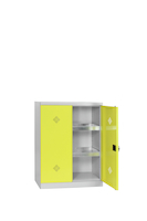 Armoire haute de sûreté 7/10ème, 4 bacs de rétention 29 litres - dim : l 1000 x l. 550 x H 1980 mm