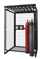 Casier de stockage extérieur pour bouteille de gaz - 25 bouteilles de 50 litres - Dim. : L 1430 x P 1410 x H 2210 mm
